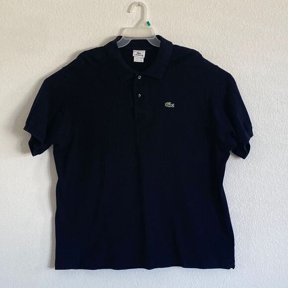 LACOSTE Men’s Black Cotton Polo Size 8 - Picture 1 of 4